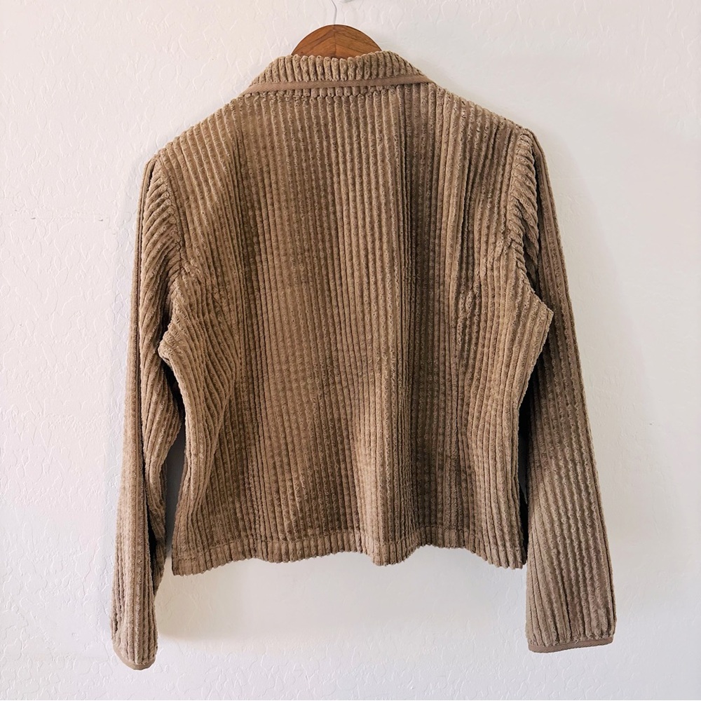 Woolrich Tan Ribbed Women’s Fullzip Medium Jacket Cotton‎ 2090RS - Picture 7 of 7